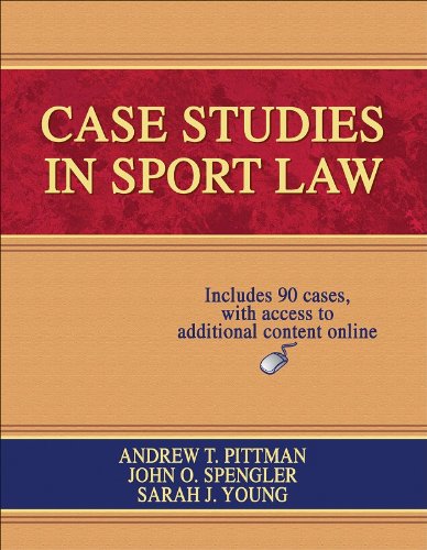 Imagen de archivo de Case Studies in Sport Law With Web Resource a la venta por Books From California