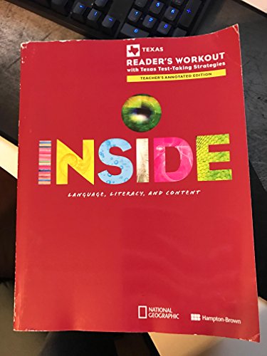 Stock image for Inside Language: Literacy and Content - Reader's Workout with Texas Test-Taking Strategies, Teacher's Annotated Edition for sale by HPB-Red