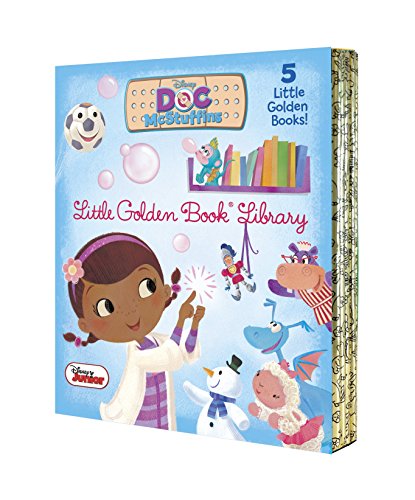 Stock image for Doc McStuffins Little Golden Book Library (Disney Junior: Doc McStuffins): As Big as a Whale; Snowman Surprise; Bubble-rific!; Boomer Gets His Bounce Back; A Knight in Sticky Armor for sale by Ergodebooks