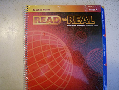 Beispielbild fr Read For Real Nonfiction Strategies for Reading Results-Level A Teacher Guide zum Verkauf von Allied Book Company Inc.