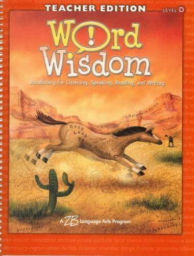 Word Wisdom: Vocabulary for Listening, Speaking, Reading, and Writing (Level D) (9780736724548) by Jerry Zutell