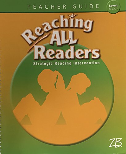 9780736767521: Zaner Bloser Reaching All Readers Strategic Intervention Levels D E F G Teacher Guide with Teaching Resources CD-ROM