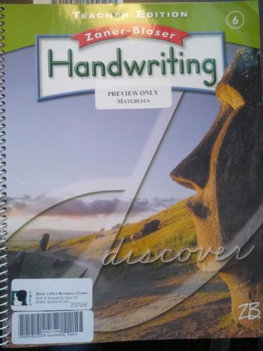 Imagen de archivo de Zaner-Bloser Handwriting, Grade 6: Teacher Edition With Evaluation Guide Poster (2012 Copyright) a la venta por ~Bookworksonline~