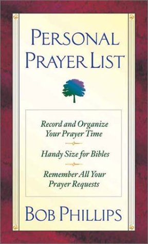 Stock image for Personal Prayer List: Record and Organize Your Prayer Time for sale by SecondSale