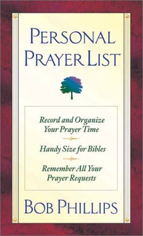 9780736910972: Personal Prayer List: Record and Organize Your Prayer Time