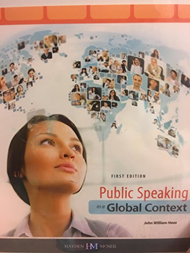 Stock image for Public Speaking in a Global Context First Edition for sale by Better World Books