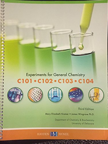9780738048154: Experiments for General Chemistry (Experiments for General Chemistry 101, 102,103,104)