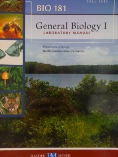 9780738058733: General Biology I Laboratory Manual, Custom Edition for North Carolina State University Department of Biology BIO 181