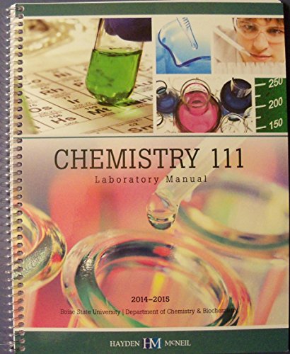9780738068855: Chemistry 111 Laboratory Manual - Boise State University