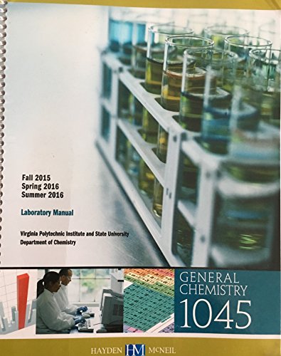 9780738075822: General Chemistry Lab Manual, Virginia Tech, 2015-2016
