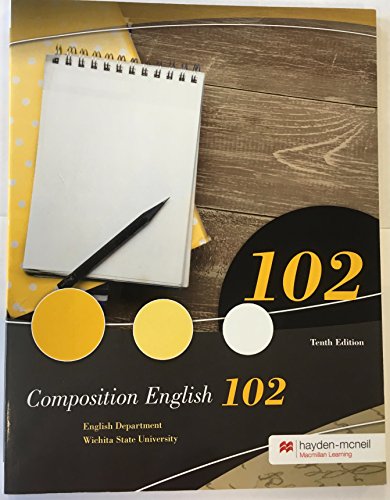 Stock image for Composition English 102 (Wichita State University) Tenth Edition for sale by HPB-Red