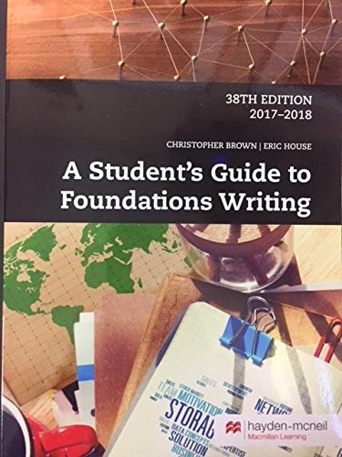 Imagen de archivo de A Student's Guide To Foundations Writing w/ Access a la venta por Better World Books