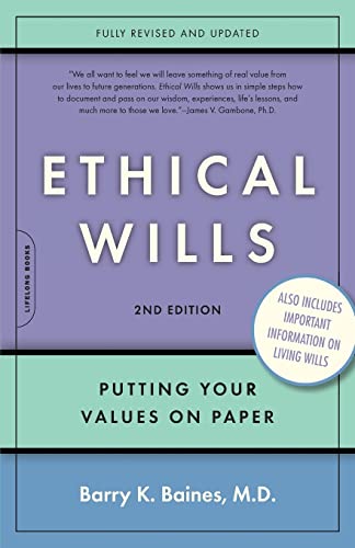 Beispielbild fr Ethical Wills: Putting Your Values on Paper, 2nd Edition zum Verkauf von SecondSale