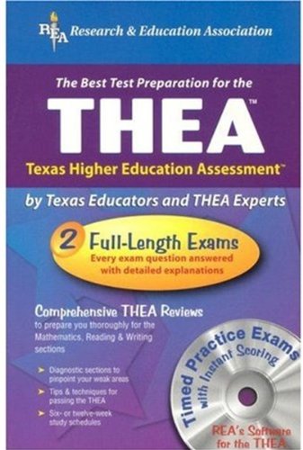 Beispielbild fr THEA w/ CD (REA) - The Best Test Prep for the Texas Higher Education Assessment (Test Preps) zum Verkauf von The Book Spot