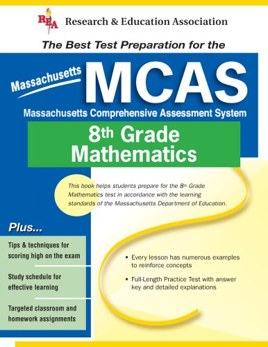 Stock image for MCAS Mathematics, Grade 8 (REA) (Massachusetts MCAS Test Preparation) for sale by More Than Words