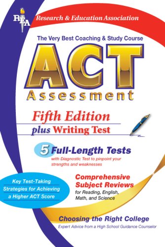 Imagen de archivo de ACT Assessment (REA) - The Very Best Coaching and Study Course for the ACT (Test Preps) a la venta por Irish Booksellers