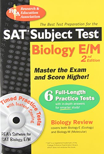 SAT Subject Test: Biology E/M w/CD (SAT PSAT ACT (College Admission) Prep) (9780738601212) by Gregory, L.; The Editors Of REA; Sandusky Ph.D., Thomas; Sharma, Rashmi Diana