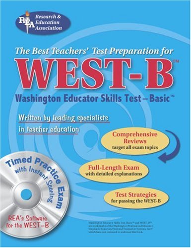 9780738601588: WEST-B (REA) with CD- The Best Test Prep for the Washington Educator Skills Test