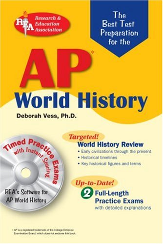 Beispielbild fr AP World History w/ CD-ROM (REA) - The Best Test Prep for the AP World History (Advanced Placement (AP) Test Preparation) zum Verkauf von Wonder Book