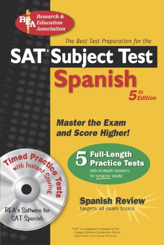 Beispielbild fr SAT Subject Test: Spanish w/CD (SAT PSAT ACT (College Admission) Prep) (English and Spanish Edition) zum Verkauf von BooksRun