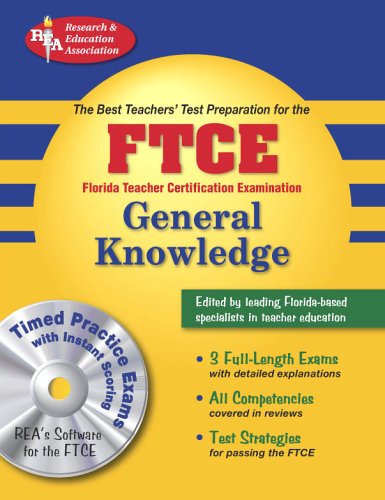 Imagen de archivo de FTCE (REA) - The Best Teachers' Test Preparation for Gen. Knowledge with TESTwar (FTCE Teacher Certification Test Prep) a la venta por BooksRun