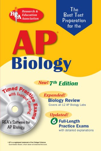Stock image for AP Biology w/CD-ROM (REA) 7th Edition - The Best Test Prep for the AP Exam (Test Preps) for sale by Blue Vase Books