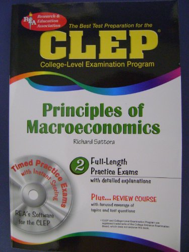 Imagen de archivo de CLEP Principles of Macroeconomics w/CD-ROM (CLEP Test Preparation) a la venta por Books of the Smoky Mountains