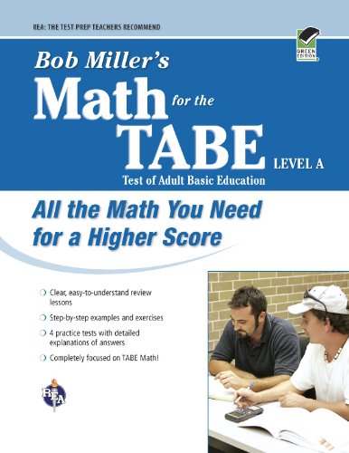 Stock image for Bob Miller's Math for the TABE Level A (GED? Test Preparation) for sale by SecondSale