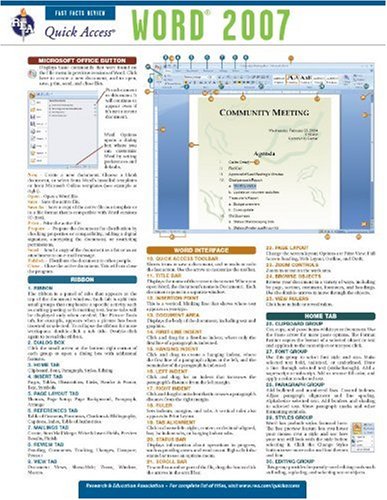 Word 2007: Fast Facts Review - Research & Education Assoication