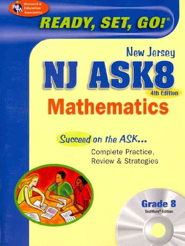 Imagen de archivo de NJ ASK8 Mathematics w/ CD-ROM 4th Ed. (New Jersey ASK Test Preparation) a la venta por Decluttr