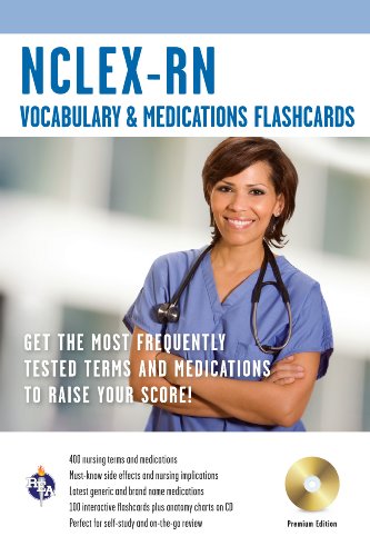 Beispielbild fr NCLEX-RN Vocabulary and Medications Flashcard Book w/ CD (Nursing Test Prep) zum Verkauf von BooksRun