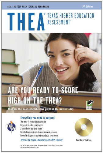 Imagen de archivo de THEA (Texas Higher Education Assessment) w/CD-ROM 9th Ed. (THEA Test Preparation) a la venta por HPB-Red