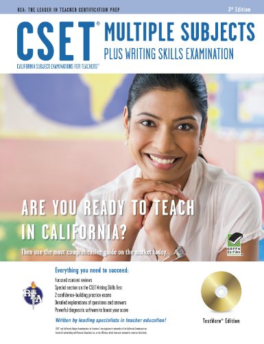 Imagen de archivo de CSET Multiple Subjects Plus Writing Skills w/CD-ROM (CSET Teacher Certification Test Prep) a la venta por HPB-Red