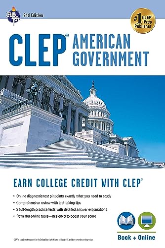 CLEPÂ® American Government Book + Online (CLEP Test Preparation) (9780738610382) by Jones Ph.D., Preston