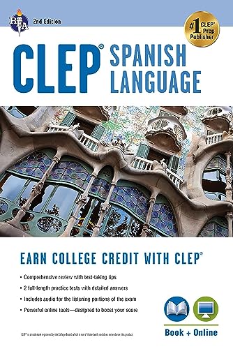 Stock image for CLEP ® Spanish Language: Levels 1 and 2 (Book + Online) (CLEP Tes for sale by Hawking Books