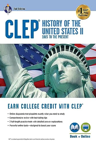 CLEPÂ® History of the U.S. II Book + Online (CLEP Test Preparation) (9780738611273) by Marlowe M.A., Lynn E