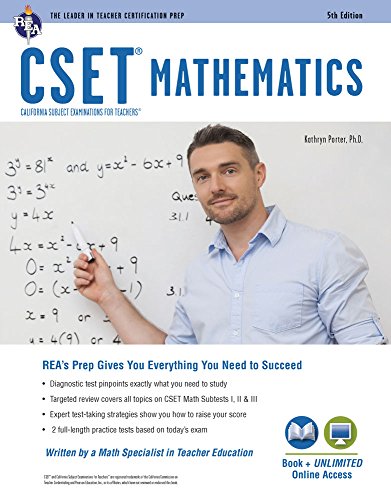 Stock image for CSET Mathematics Book + Online (CSET Teacher Certification Test Prep) for sale by Save With Sam