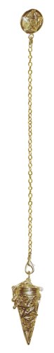 Premium Pagan Pentacle Gold Chamber Pendulum (9780738729619) by Lo Scarabeo