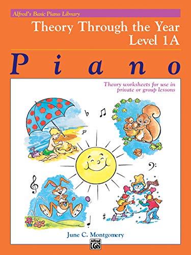 Imagen de archivo de Alfred's Basic Piano Library Theory Through the Year, Bk 1A : Theory Worksheets for Use in Private or Group Lessons a la venta por Better World Books