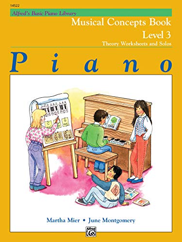 9780739009857: Alfred's Basic Piano Library, Piano: Musical Concepts Book Level 3 : Theory Worksheets and Solos