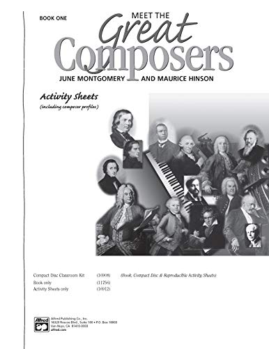 Beispielbild fr Meet the Great Composers, Bk 1 : Including Composer Profiles, Activity Sheets zum Verkauf von Better World Books