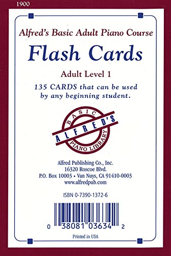 Beispielbild fr Alfred's Basic Adult Flash Cards Level 1 zum Verkauf von Blackwell's