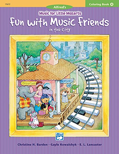 9780739017425: Fun with Music Friends in the City: Music for Little Mozarts: Coloring Book 4