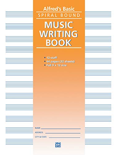 Imagen de archivo de 12 Stave Music Writing Book: Spiral-Bound Book a la venta por Gulf Coast Books