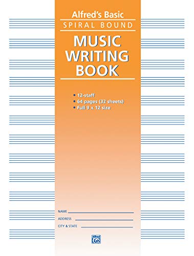 Stock image for 12 Stave Music Writing Book: Spiral-Bound Book for sale by Gulf Coast Books