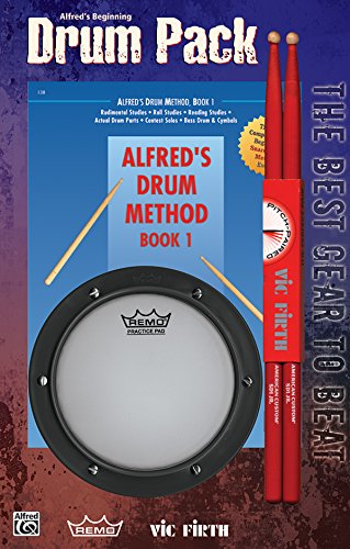 9780739027202: Alfred's Drum Method, Book 1: Beginning Drum Pack: Drum Pack (Book, Pad,+Sticks