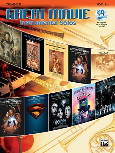 Imagen de archivo de Great Movie Instrumental Solos: Trombone, Level 2-3 a la venta por Wonder Book