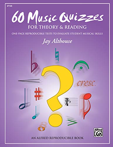 9780739043981: 60 Music Quizzes for Theory & Reading: One-page Reproducible Tests to Evaluate Student Musical Skills for Teachers