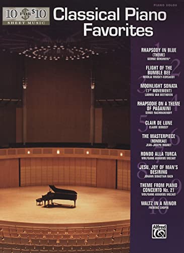 Beispielbild fr 10 for 10 Sheet Music Classical Piano Favorites: Piano Solos zum Verkauf von Red's Corner LLC