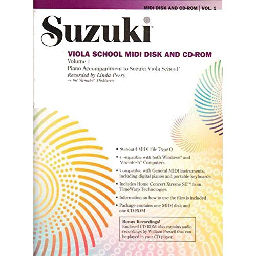 Suzuki Viola School MIDI Disk and CD-ROM, Volume 1: Piano Accompaniment to Suzuki Viola School [With CDROM and MIDI Disk] - Shinichi Suzuki